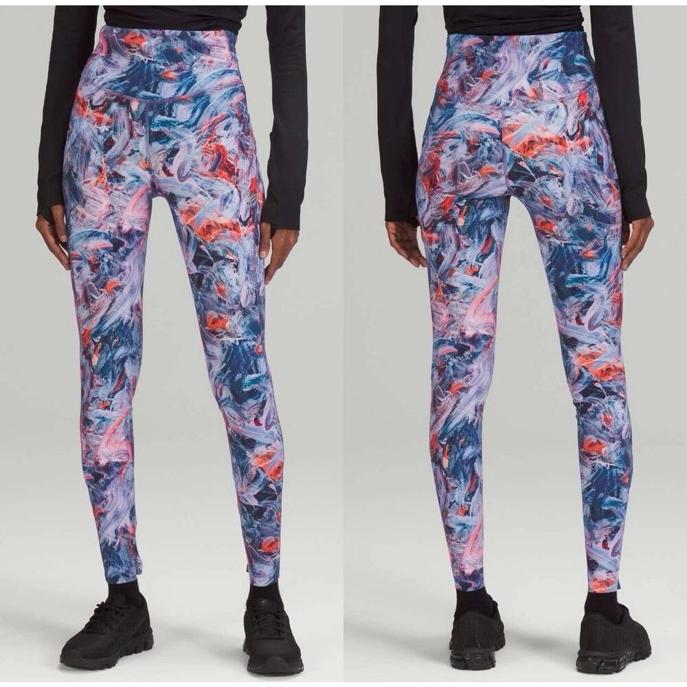 Lululemon Base Pace HR Tight 28" Brushed Size 8 Atmospheric Purple Print Gym NEW